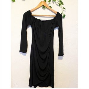 PrettyLittleThing Long Sleeve Off Shoulder Dress